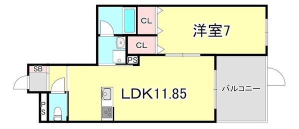 シャーメゾン水木通の物件間取画像